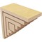 Ekena Millwork 2"W x 4"D x 4"H Classic Landon Rough Cedar Woodgrain TimberThane Corbel, Primed Tan CORUR02X04X04LANRCPR - alternate 6